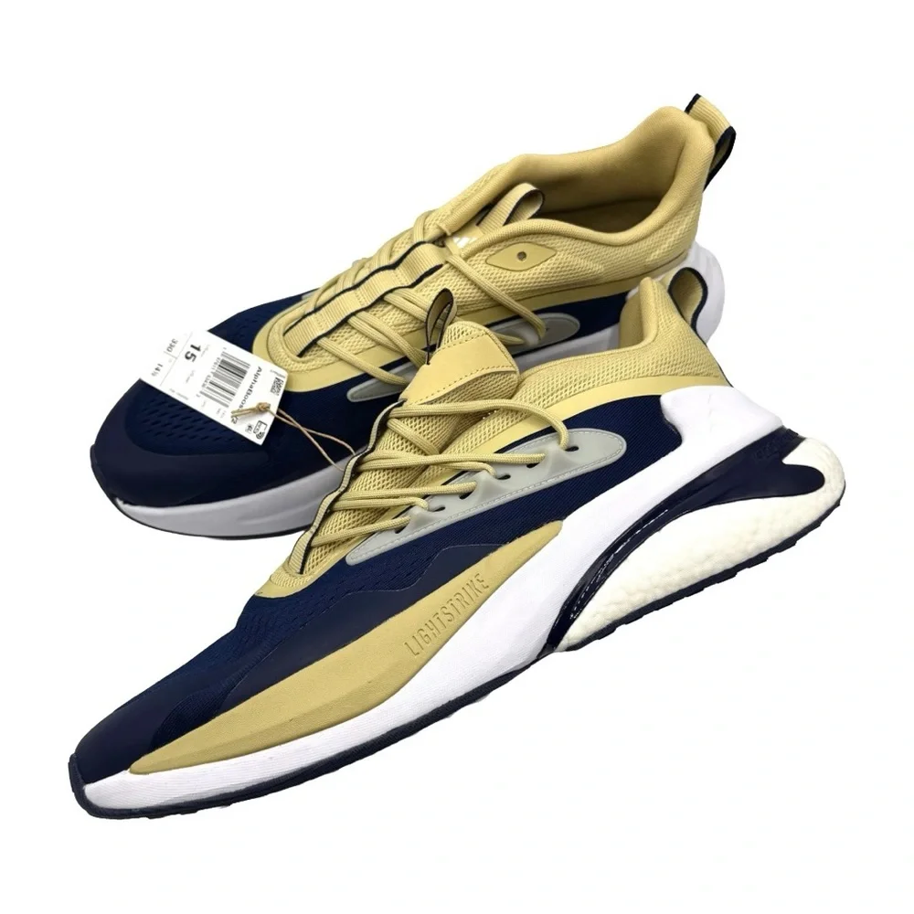 NWT adidas AlphaBoost V2 Sneakers Georgia Tech Yellow Jackets Navy/Gold – 15